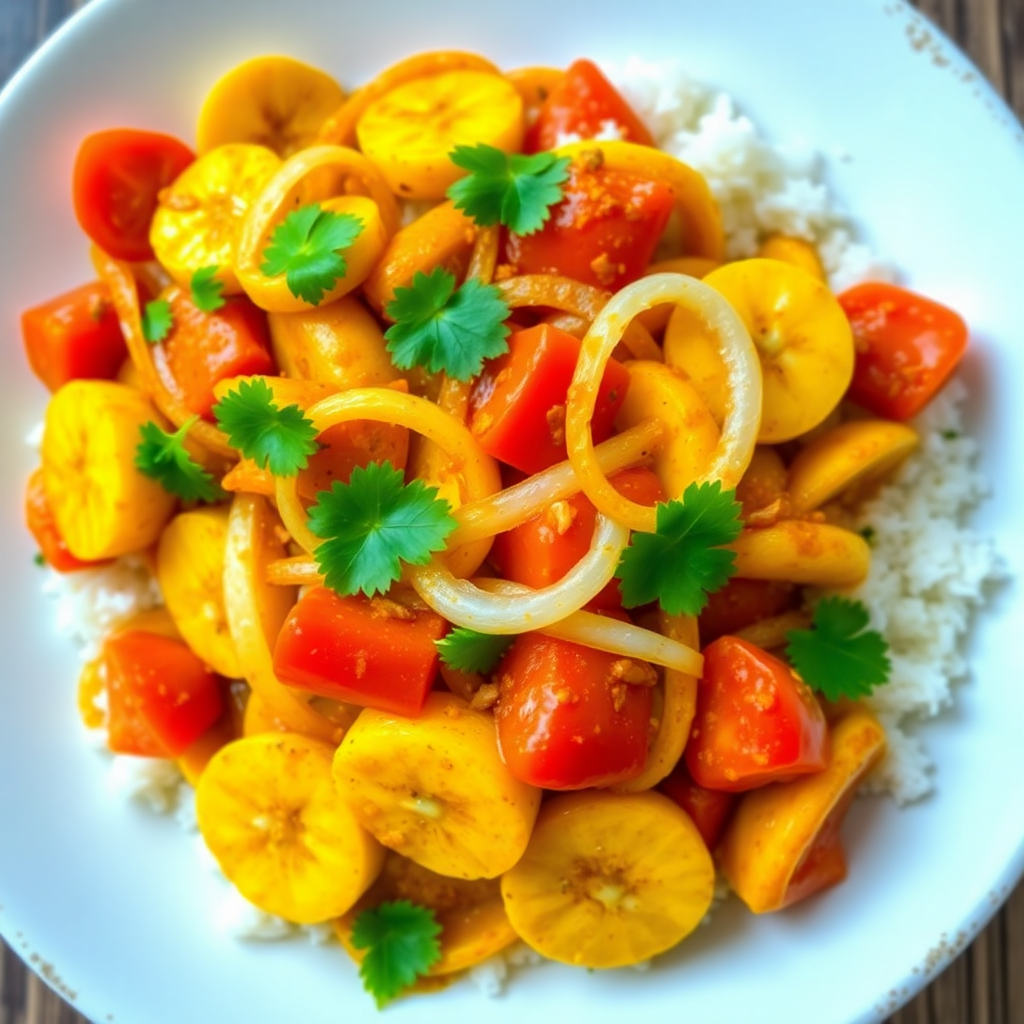 Savory Banana Curry Stir-Fry