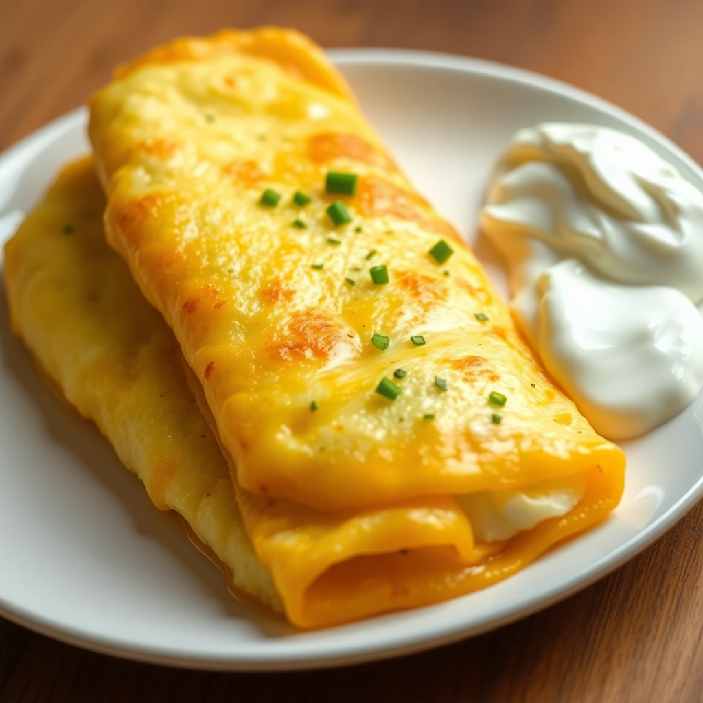 Garlic Yogurt Cheese Omelette