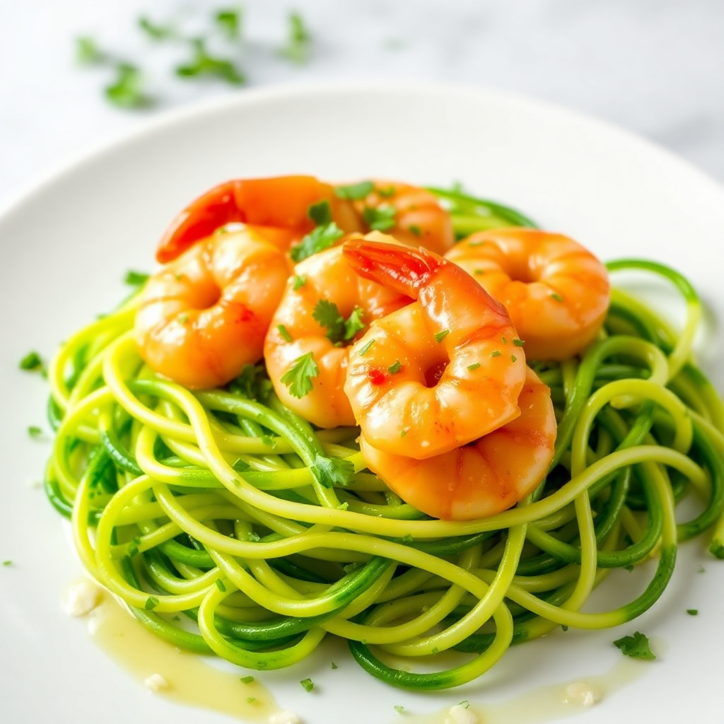 Garlic Butter Shrimp with Lemon Zucchini Noodles
