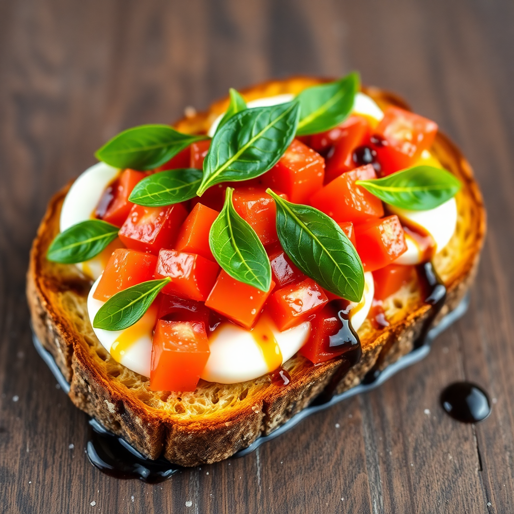 Tomato, Mozzarella & Rukola Bruschetta