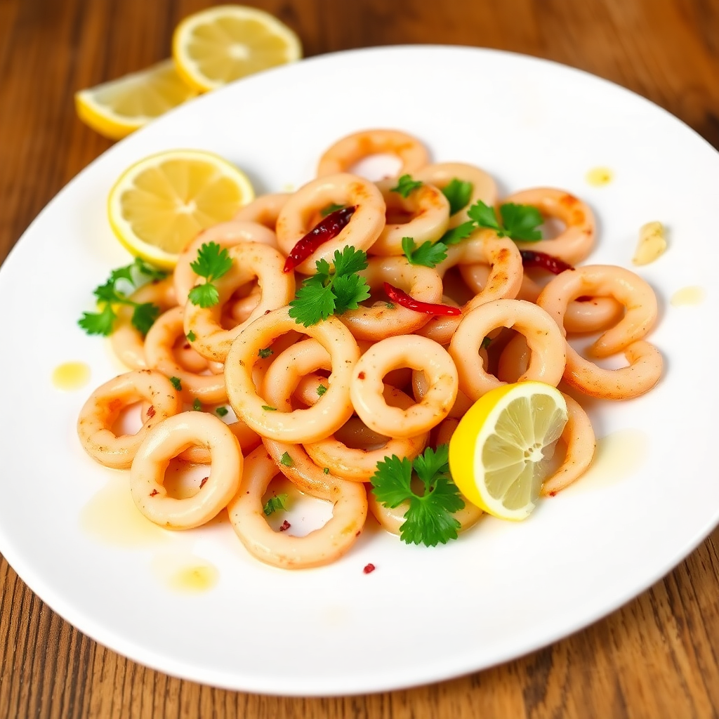 Garlic Lemon Sautéed Squid