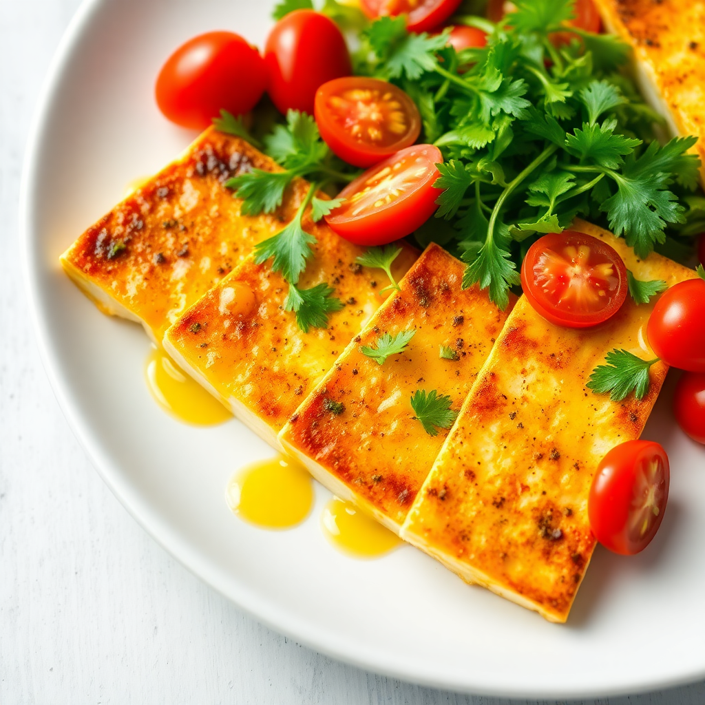 Pan-Seared Halloumi with Herbed Lemon Dressing