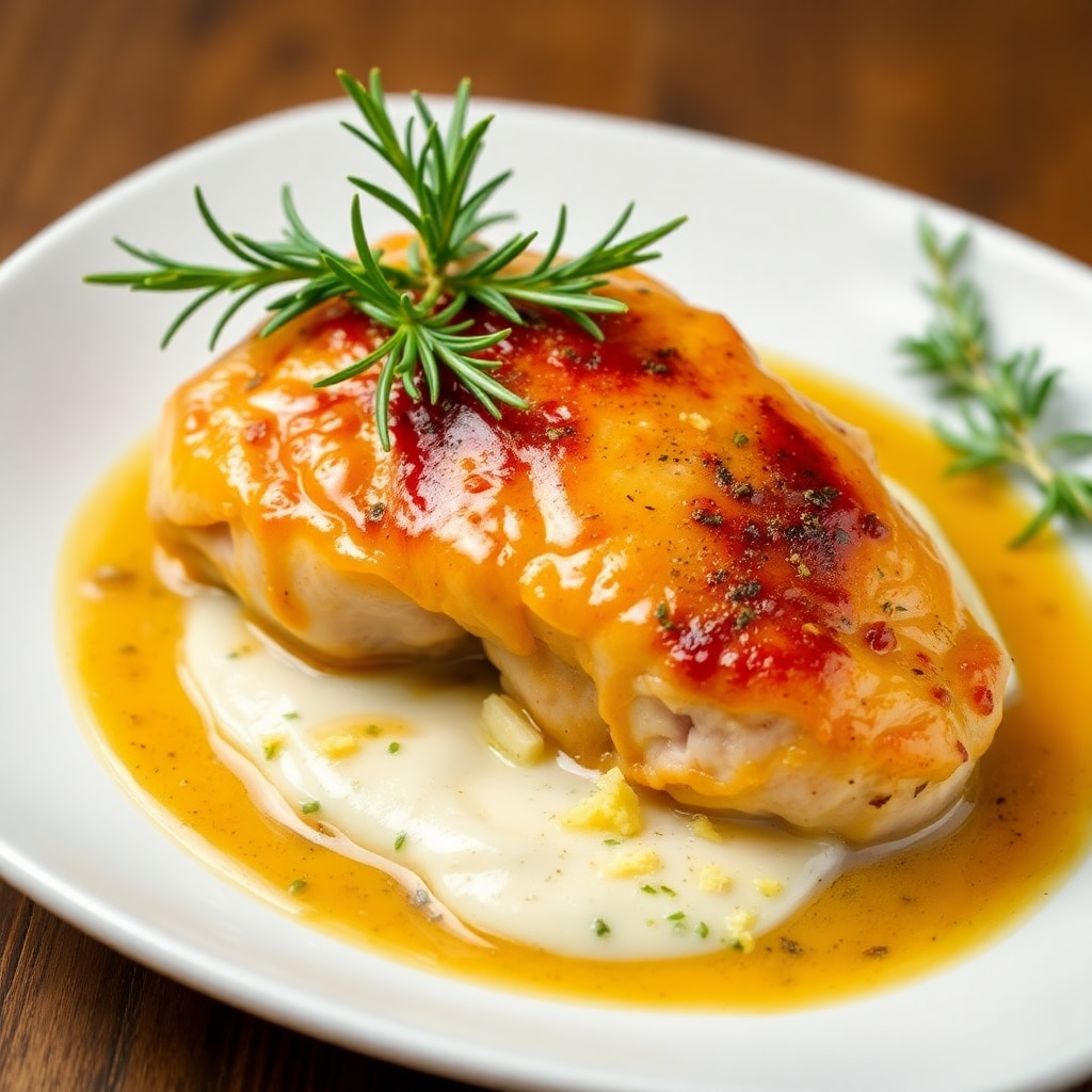 Wine-Braised Chicken Thigh with Garlic and Herbs