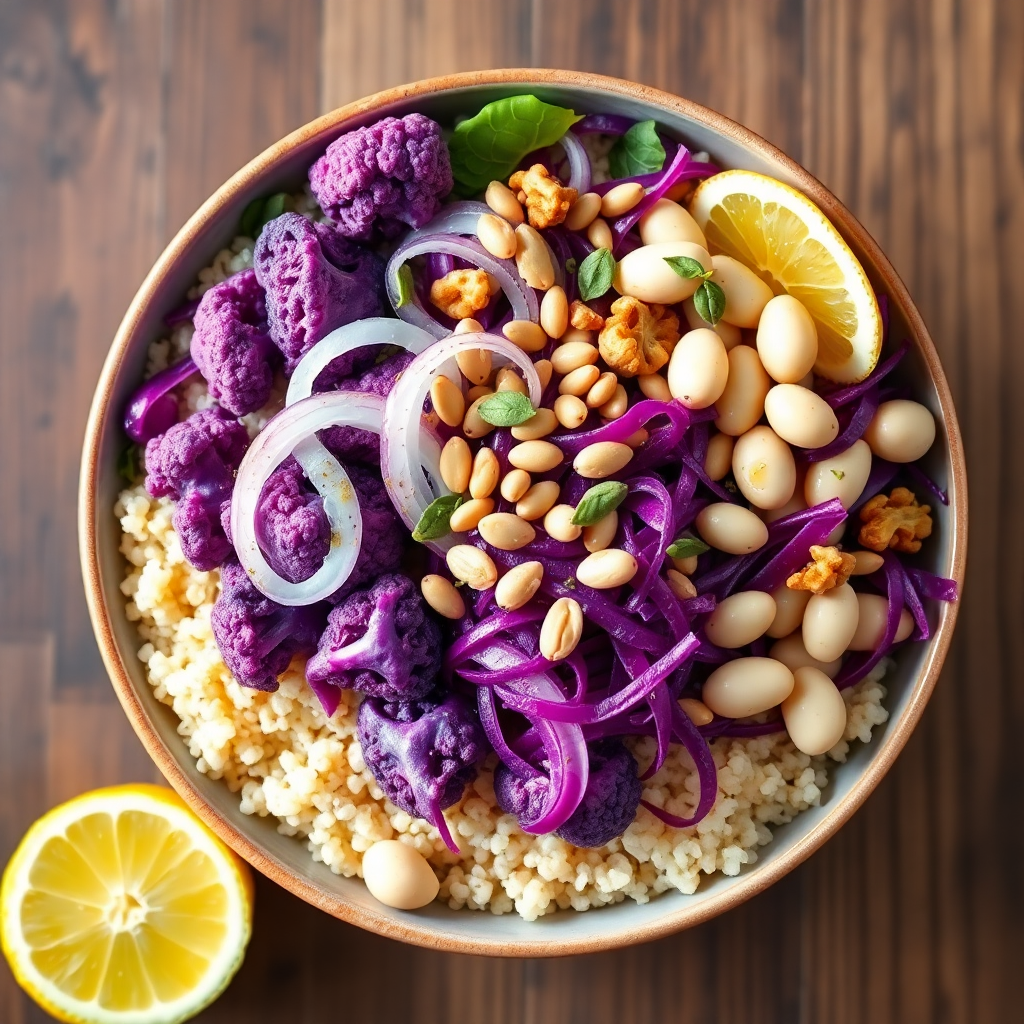 Purple & White Luteal Phase Power Bowl