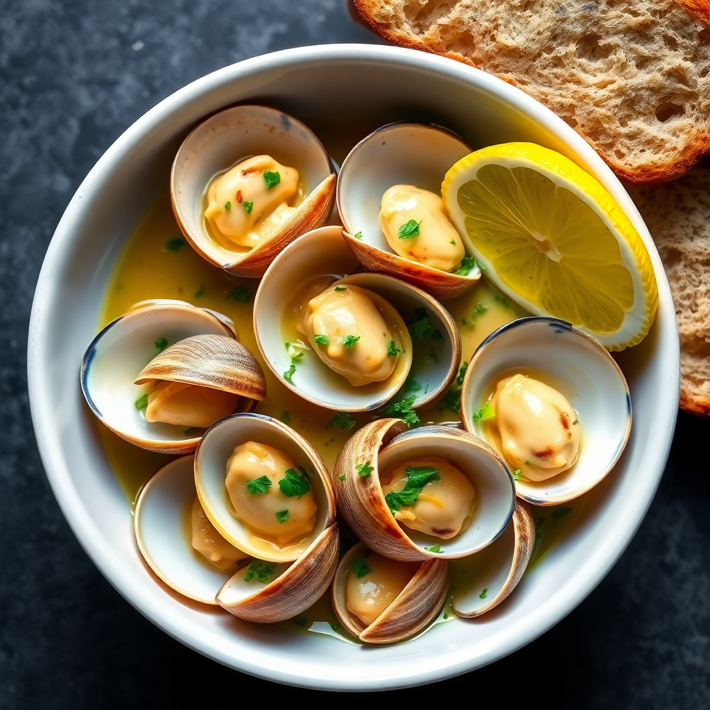 Garlic Butter Steamed Clams