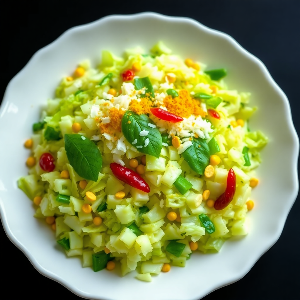 South Indian Style Cabbage Poriyal