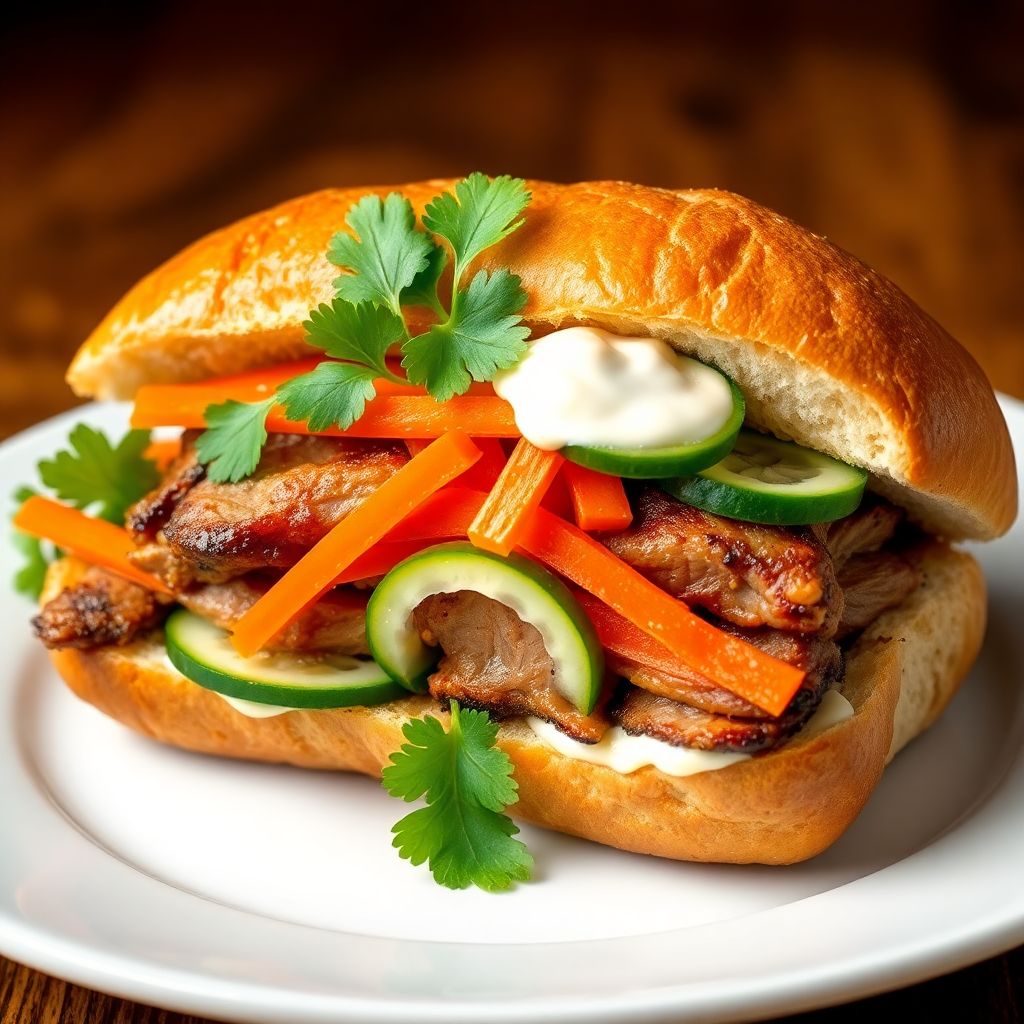 Vietnamese Grilled Pork Bánh Mì