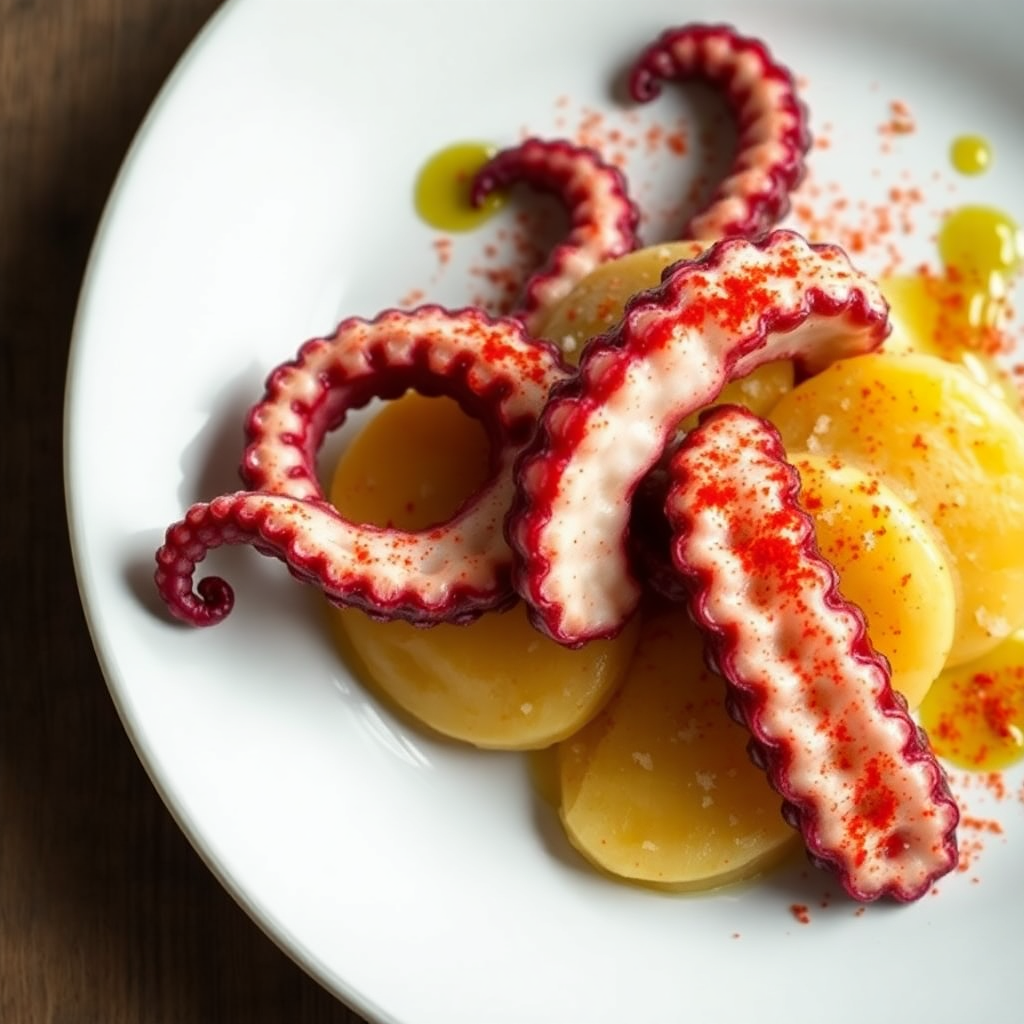 Galician-Style Octopus with Potatoes, Sweet Paprika, and Coarse Salt
