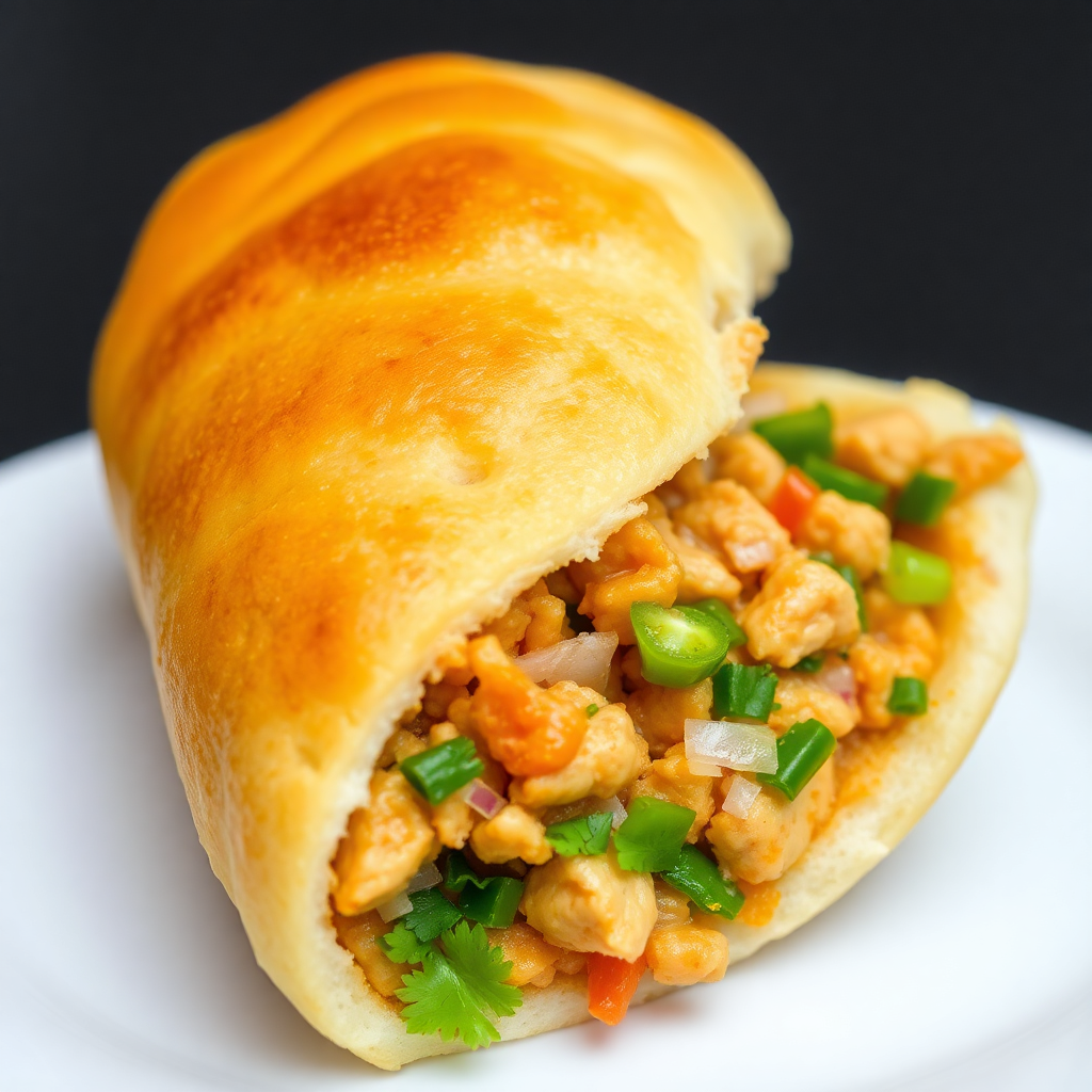 Indian Spiced Chicken Bread Roll