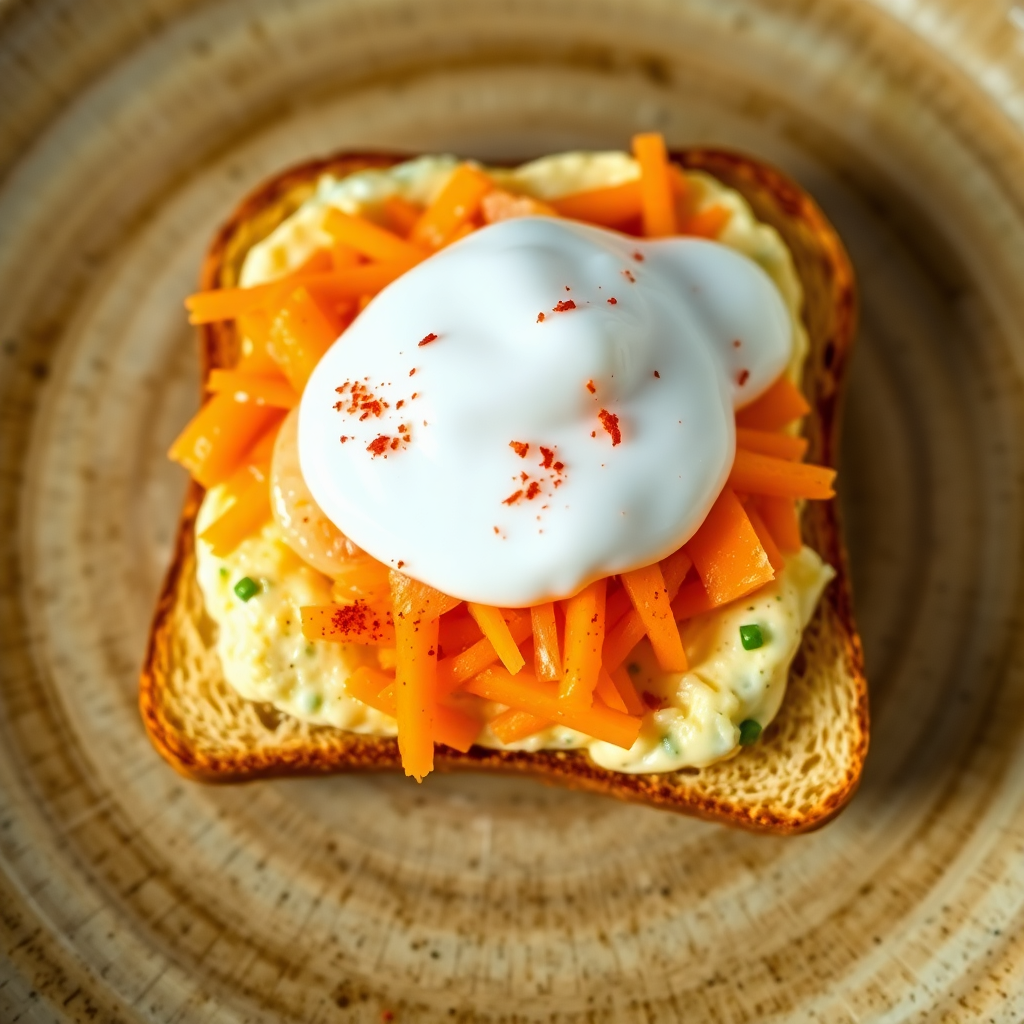 Spicy Veggie Egg Mayo Toast