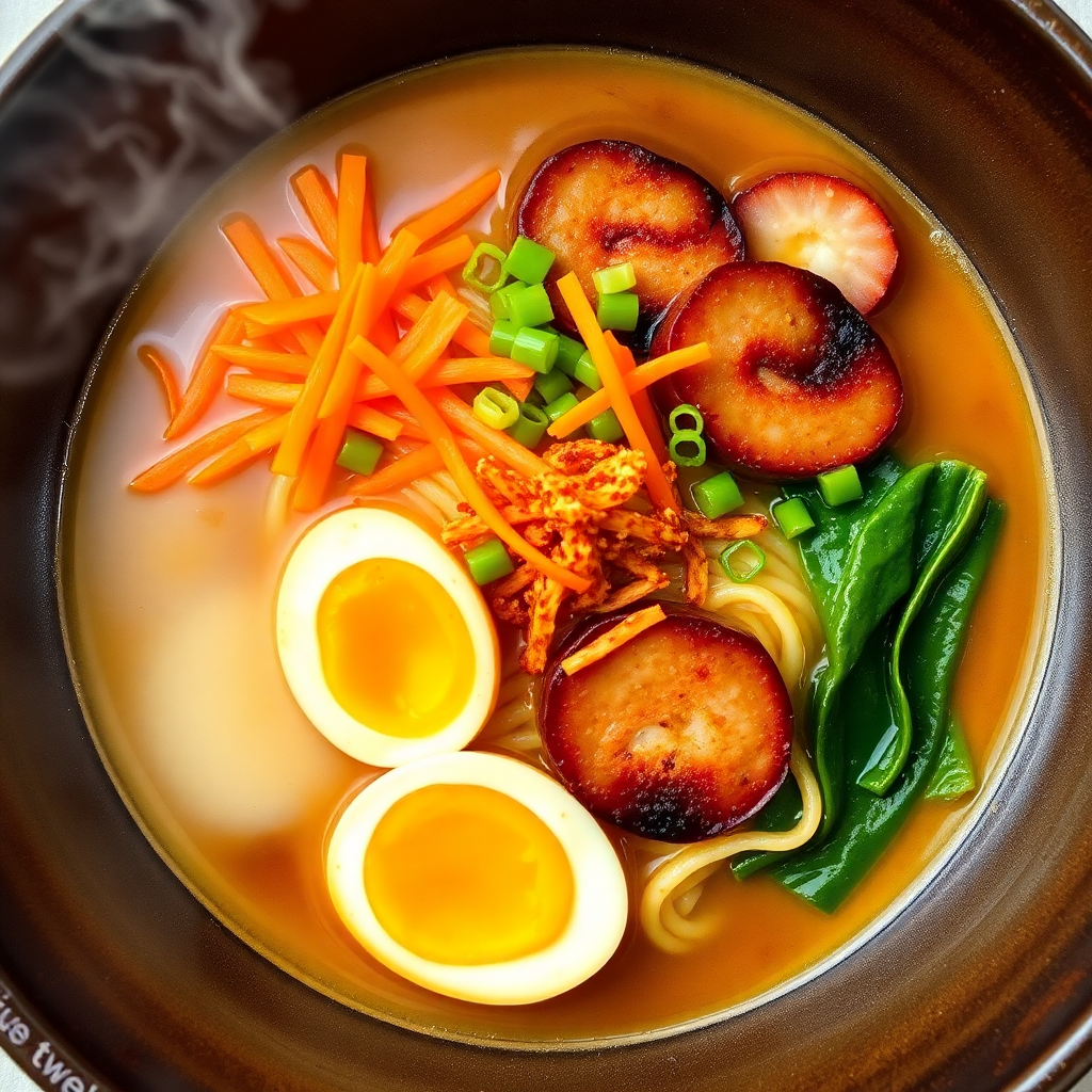 Spicy Sausage Ramen Bowl