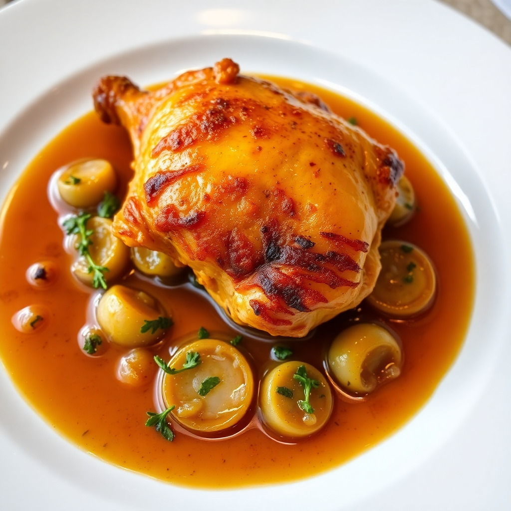 Beer-Braised Chicken Thigh