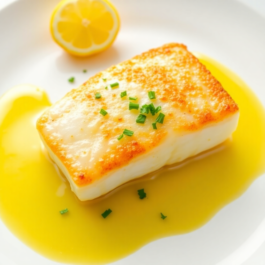 Pan-Seared Cod with Lemon Garlic Butter