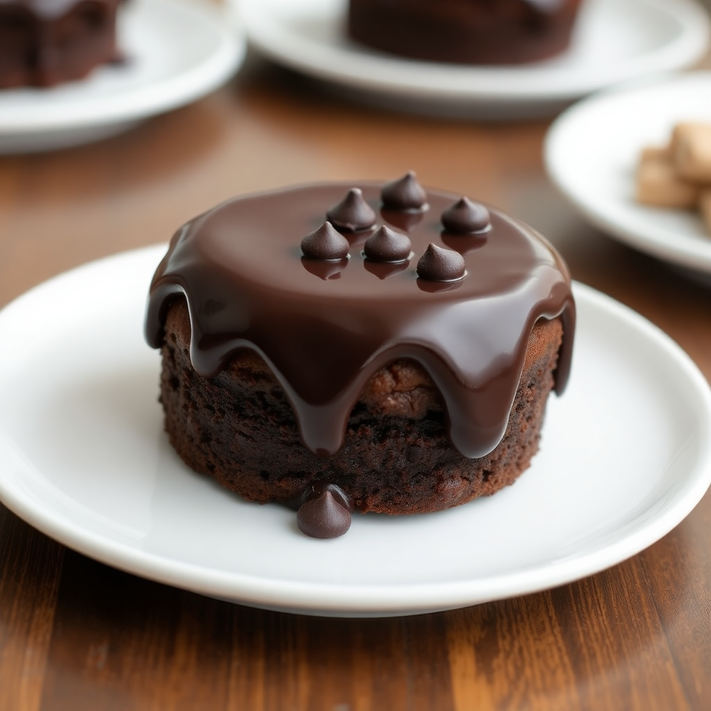 Single-Serve Choc Fudge Brownie Cake with Chocolate Ganache