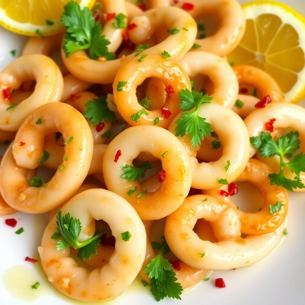 Garlic Lemon Sautéed Squid
