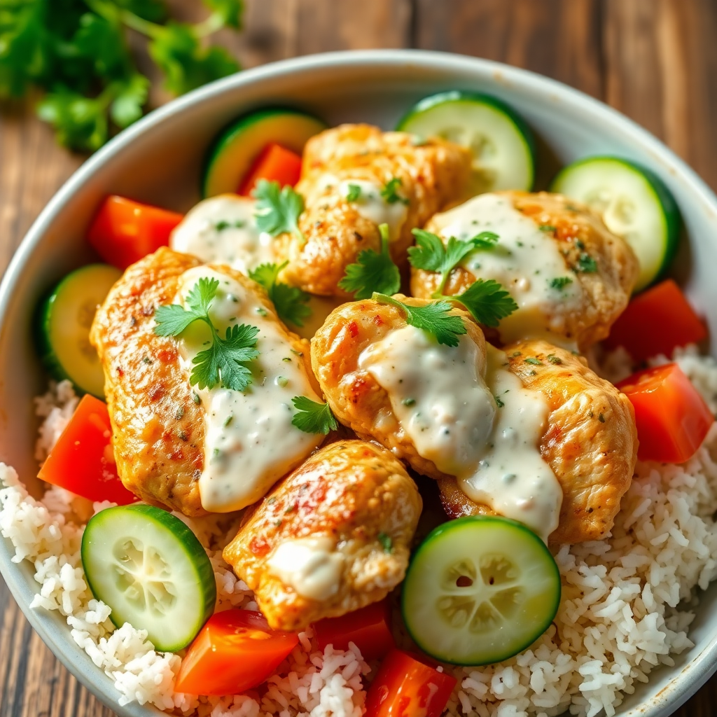 Creamy Yogurt Herb Chicken Bowl