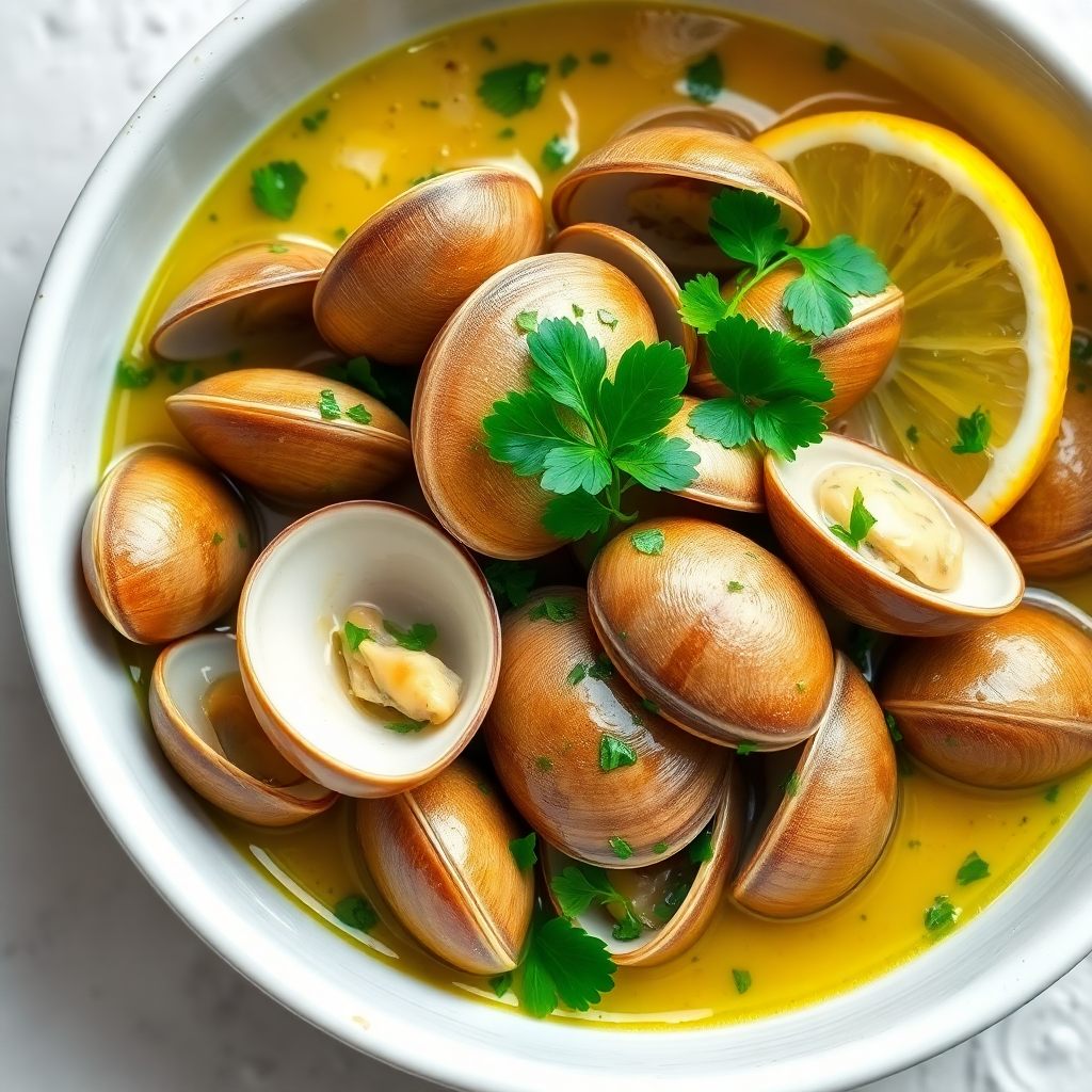 Garlic Butter Steamed Clams