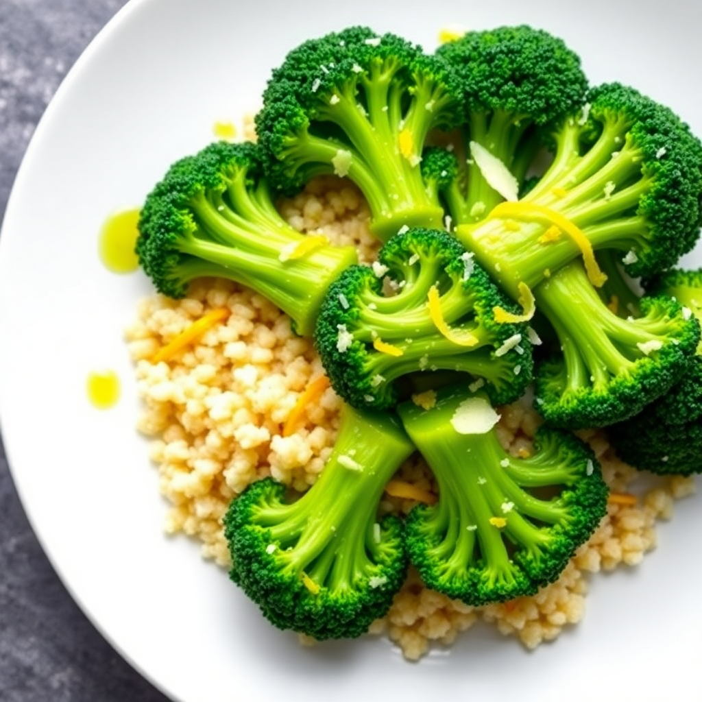 Garlic Lemon Broccoli Stir-Fry with Quinoa