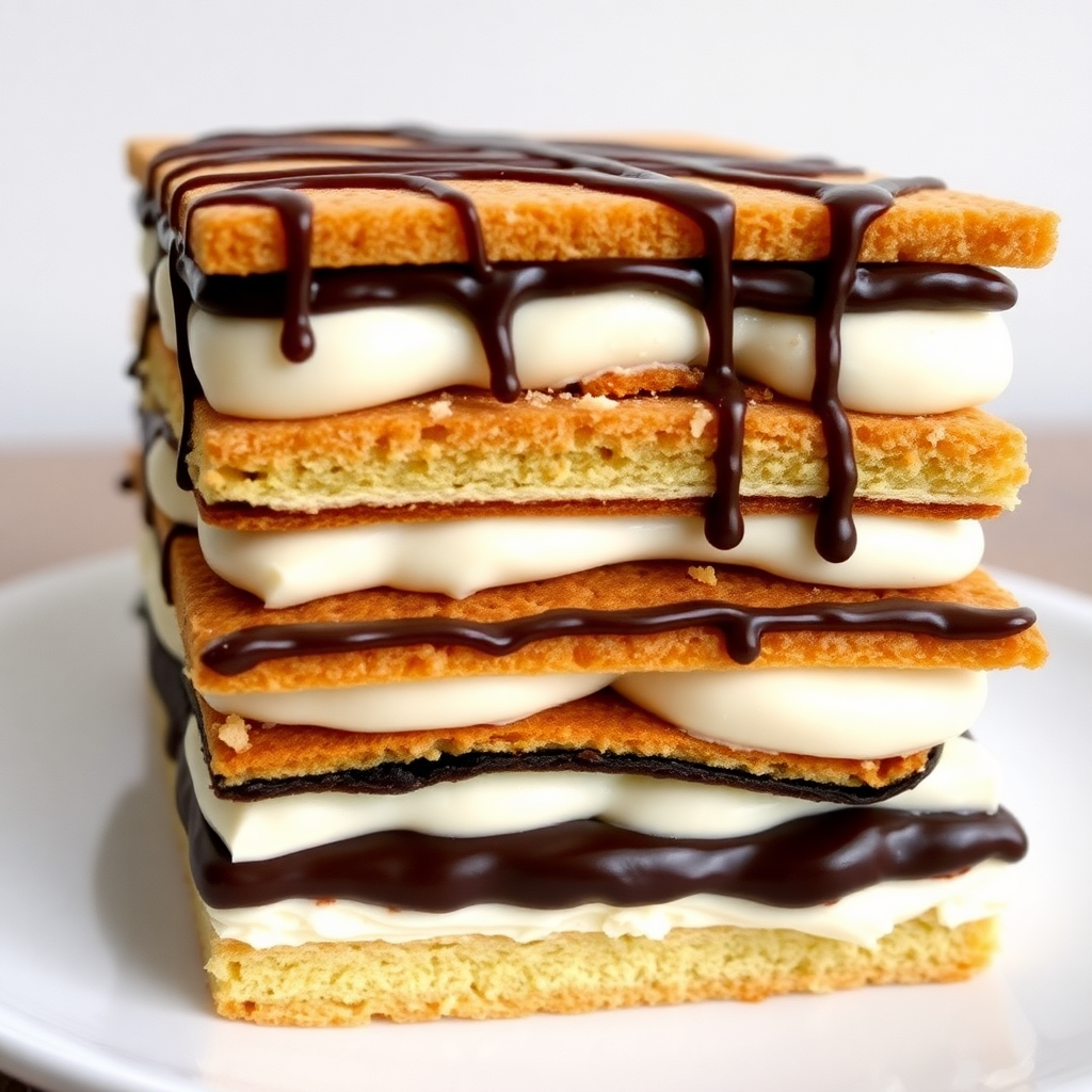 Chocolate Vanilla Layered Delight