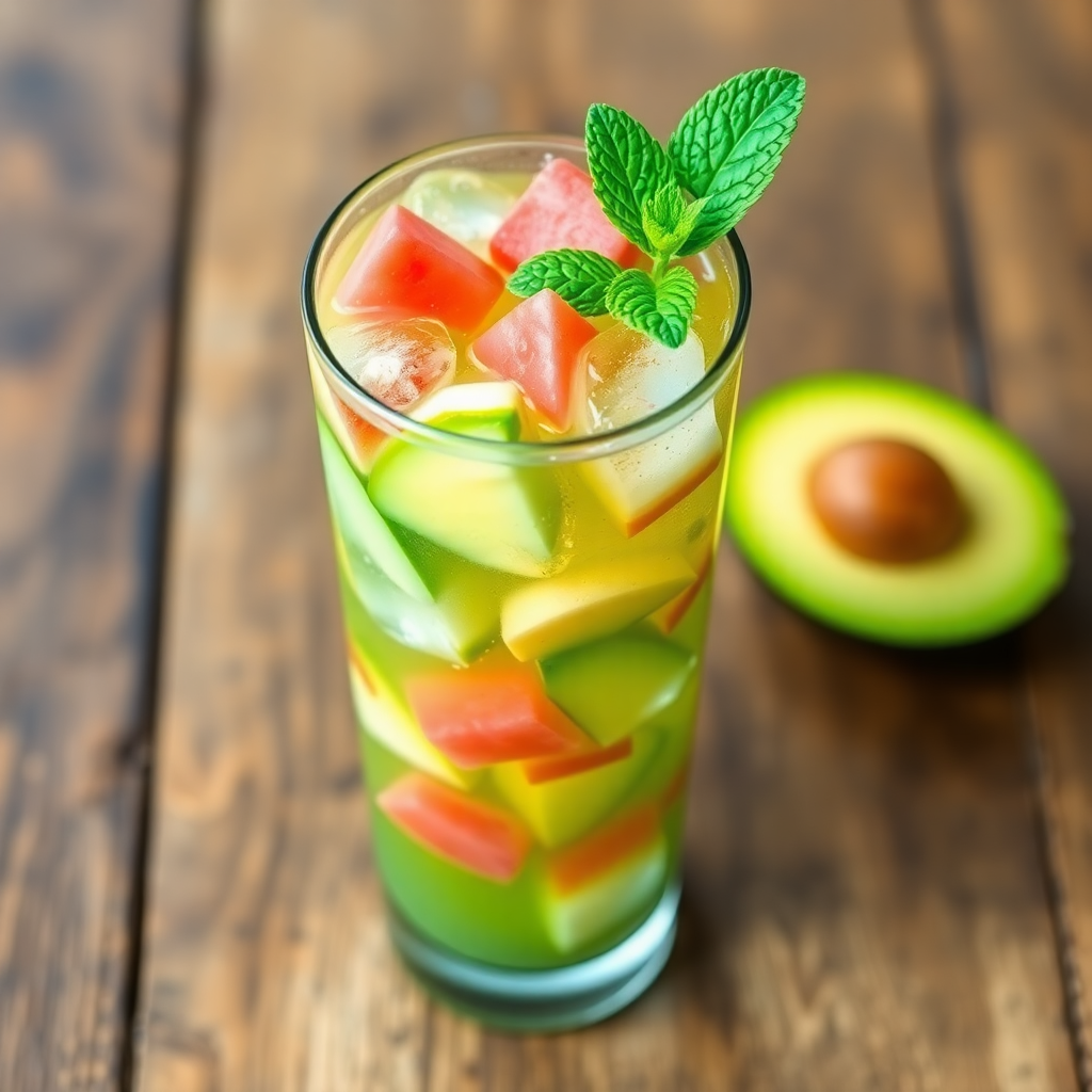 Mongolian Apple Avocado Tea Cocktail