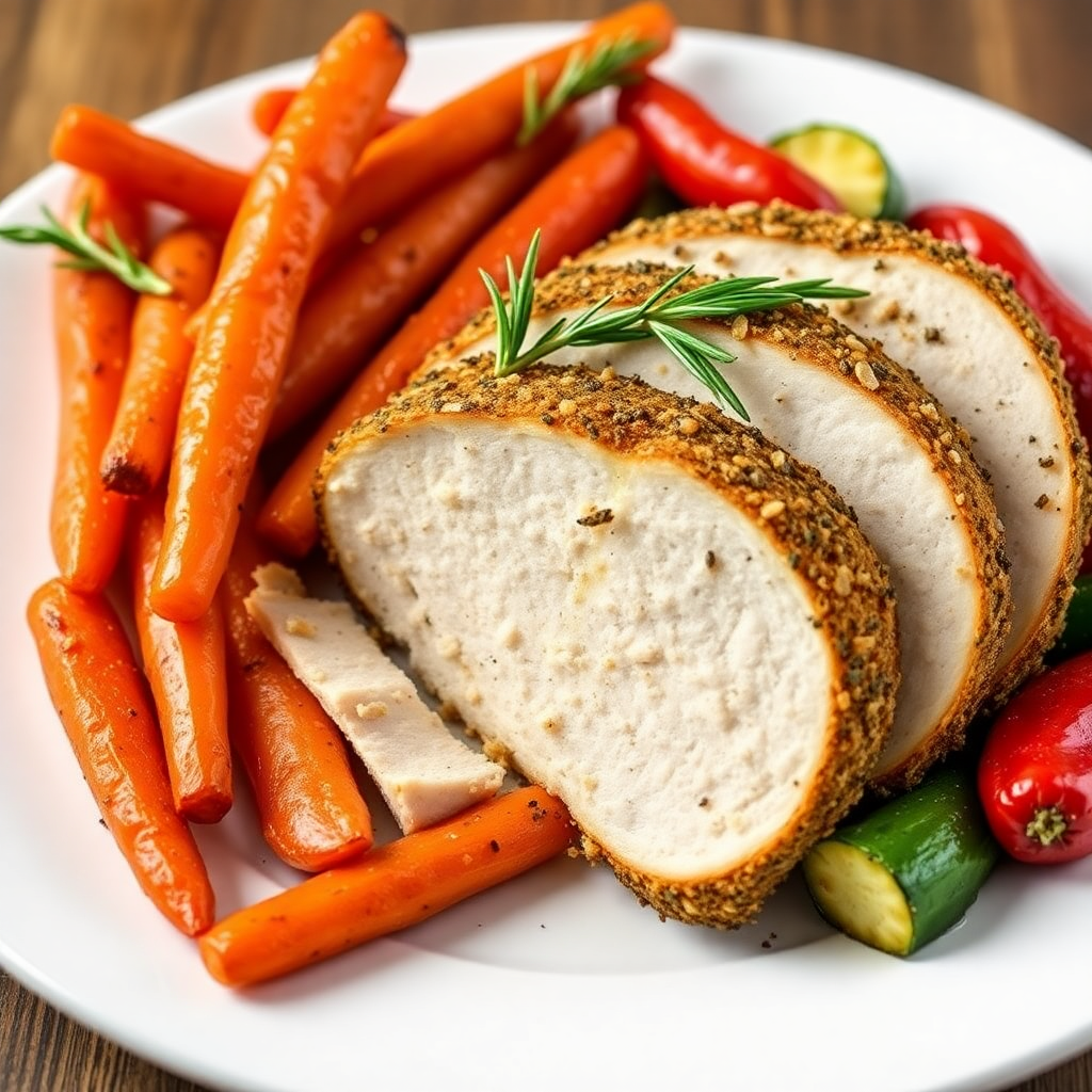 Herb-Crusted Turkey Breast with Roasted Vegetables