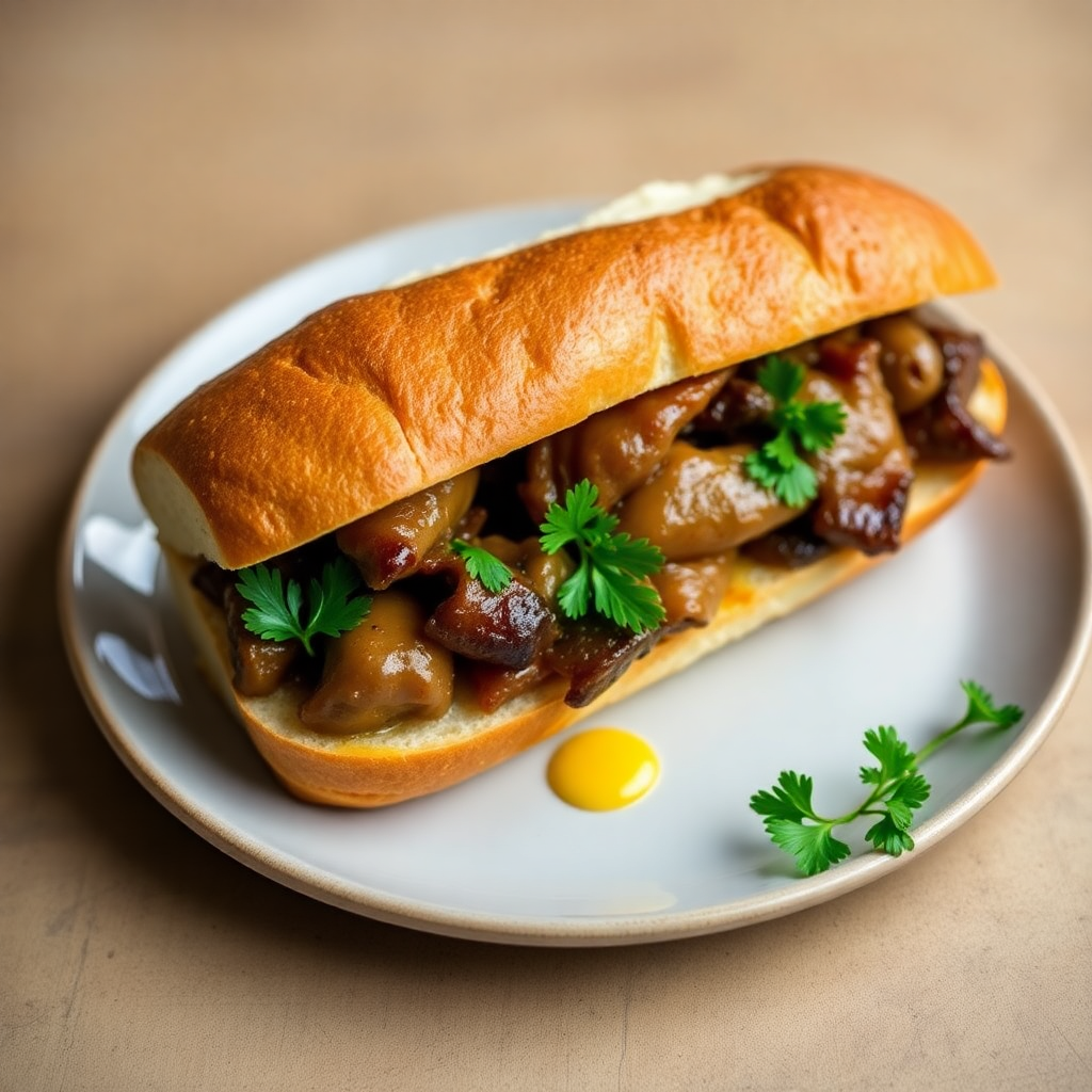 French-Style Chicken Liver and Gizzard Sandwich