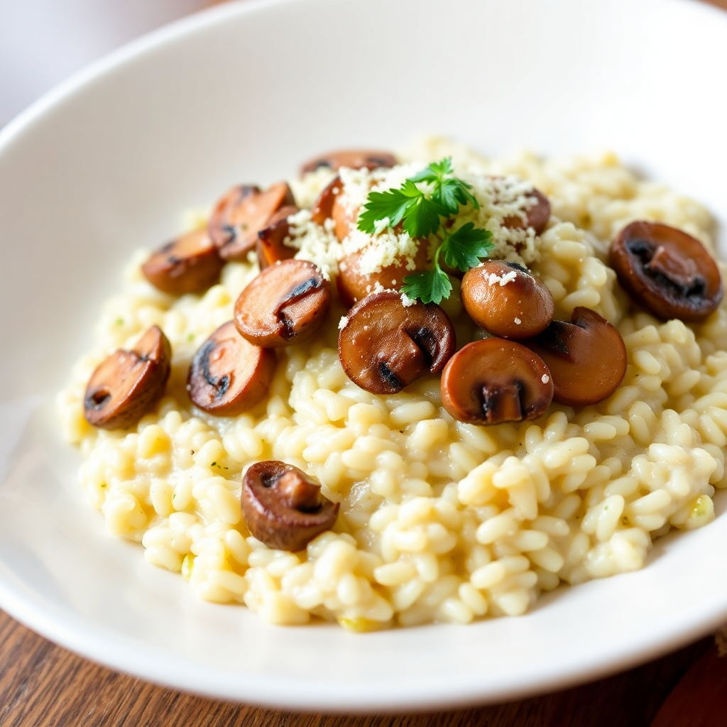 Garlic Butter Mushroom Risotto