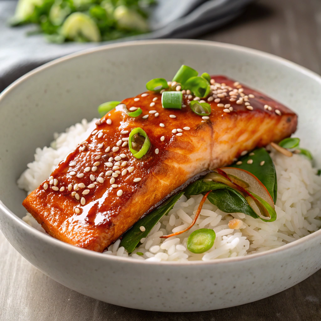Ginger Soy Glazed Salmon Bowl