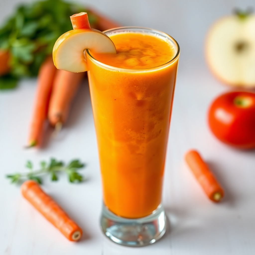 Tropical Carrot-Apple Tomato Smoothie