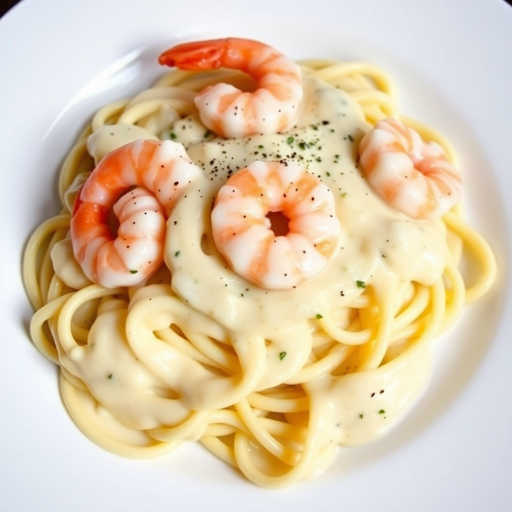 Creamy Shrimp Alfredo with Greek Yogurt