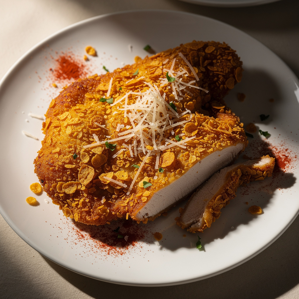 Savory Cereal-Crusted Chicken Cutlet