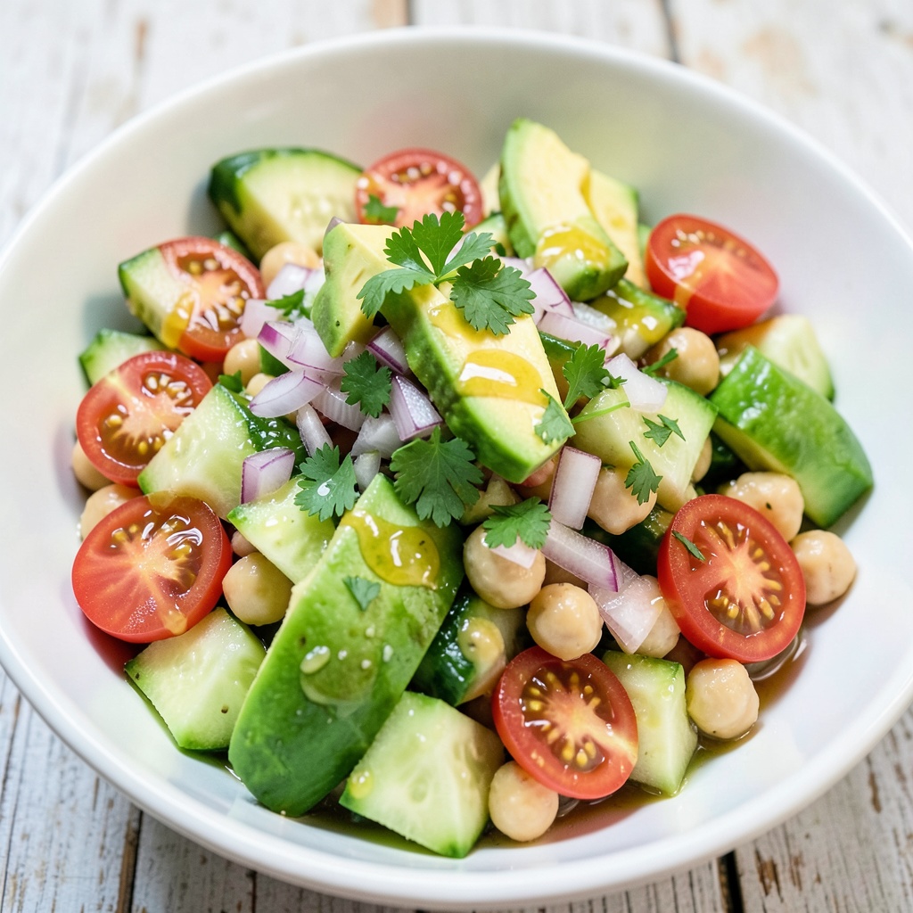 Refreshing Cucumber & Chickpea Salad Bowl