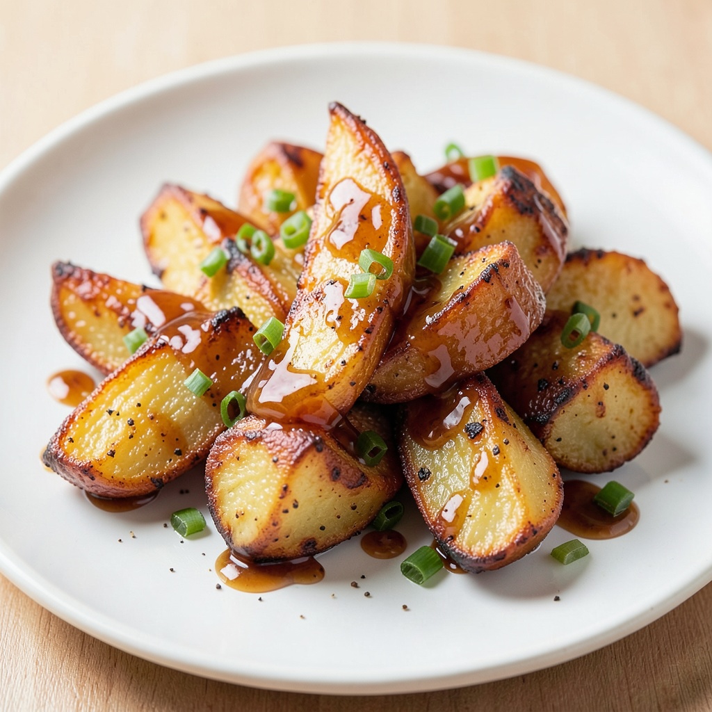 Soy Sauce Glazed Crispy Potatoes