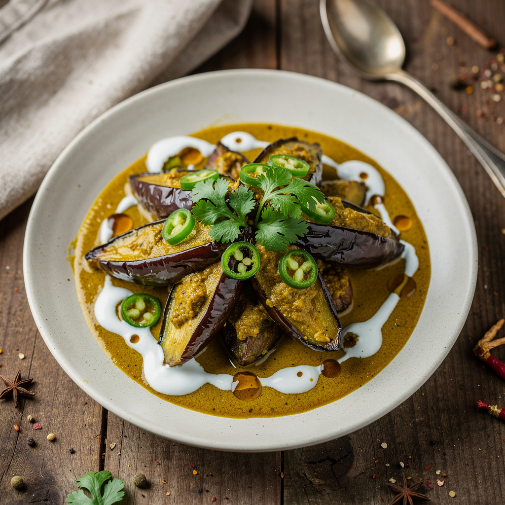 Shorshe Begun (Eggplant in Mustard Sauce)