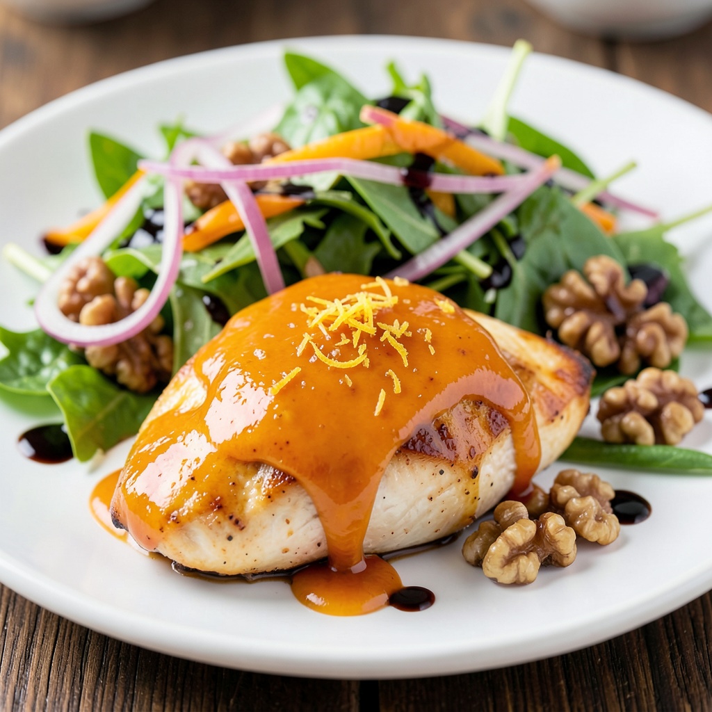 Orange-Glazed Chicken with Citrus Salad
