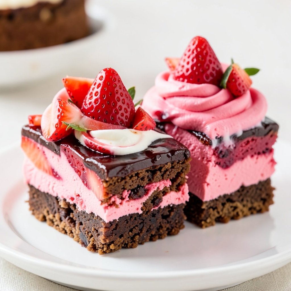 Strawberry Cheesecake Brownie