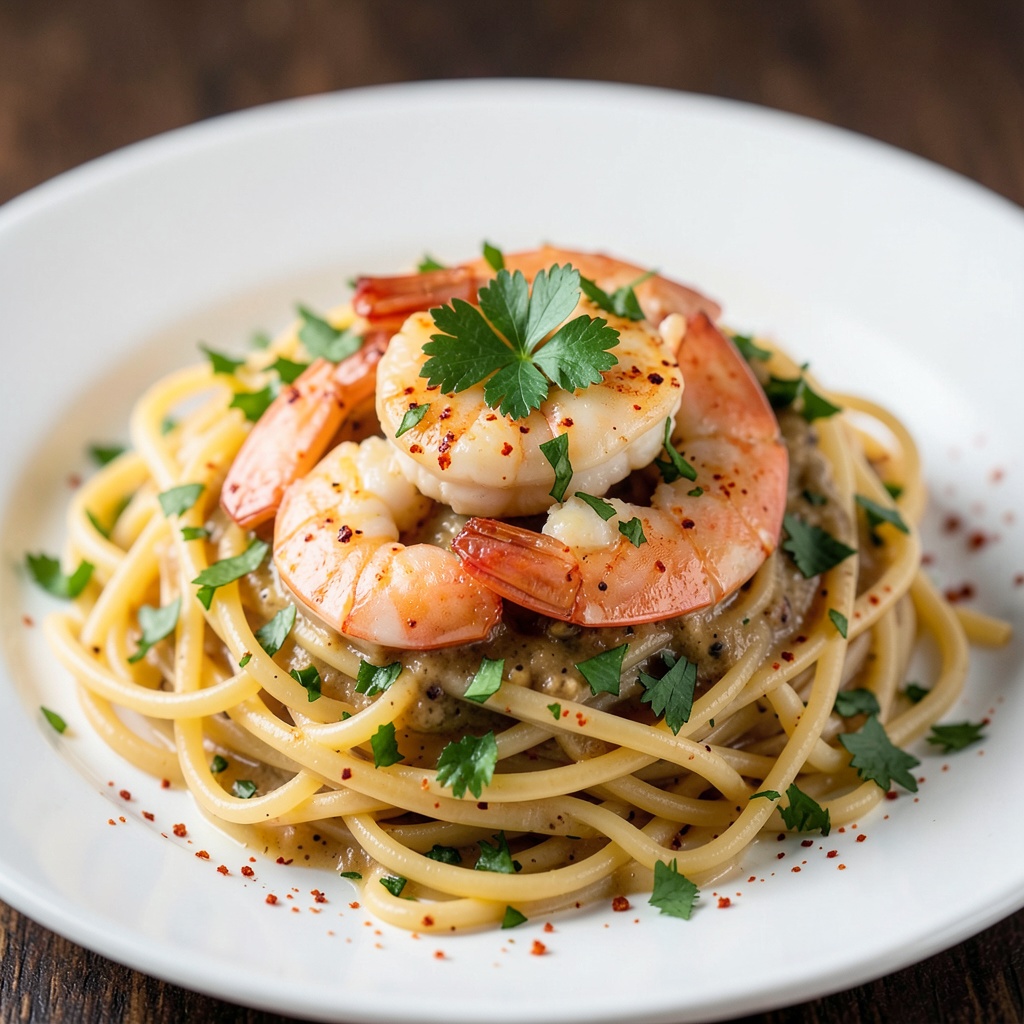 Garlic Butter Shrimp Pasta