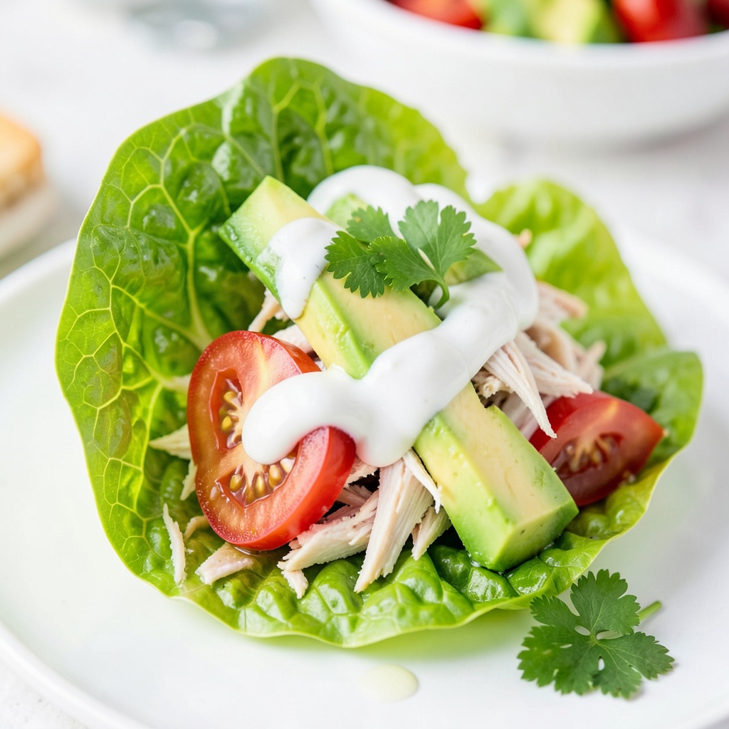 Lettuce & Avocado Chicken Wrap