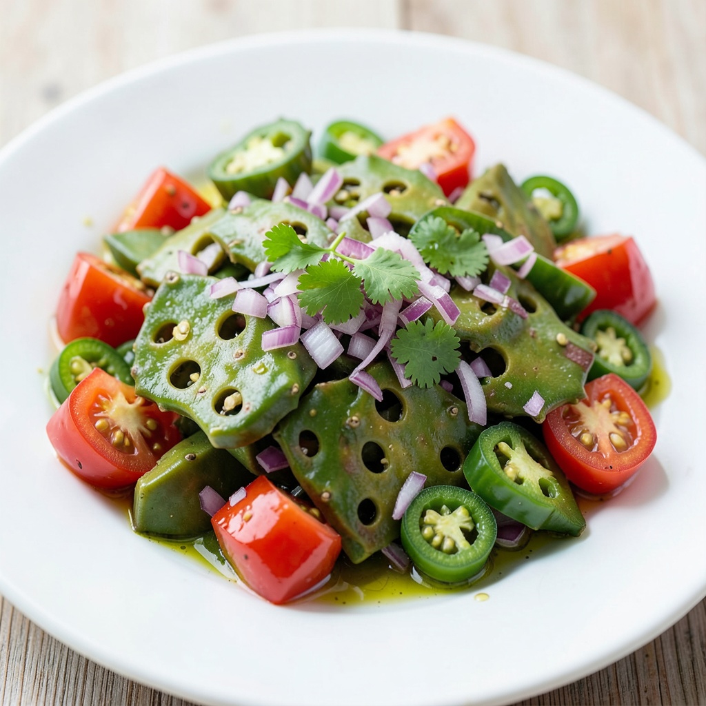 Spicy Cactus Paddle Brunoise Salad