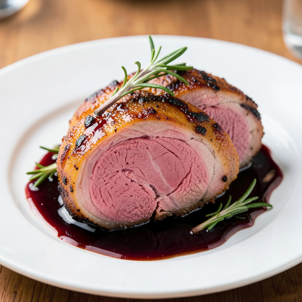 Pan-Seared Duck Breast with Averna Reduction Sauce