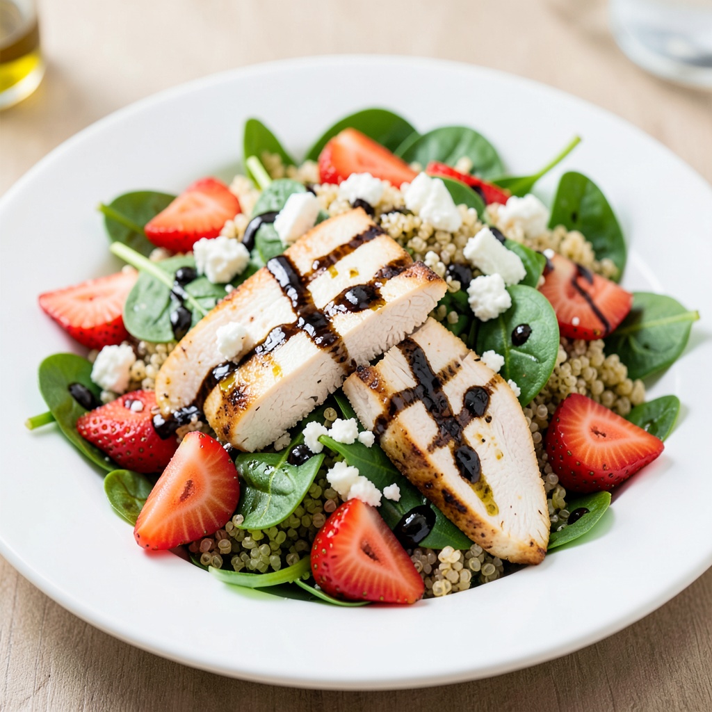 Strawberry Quinoa Salad with Grilled Chicken