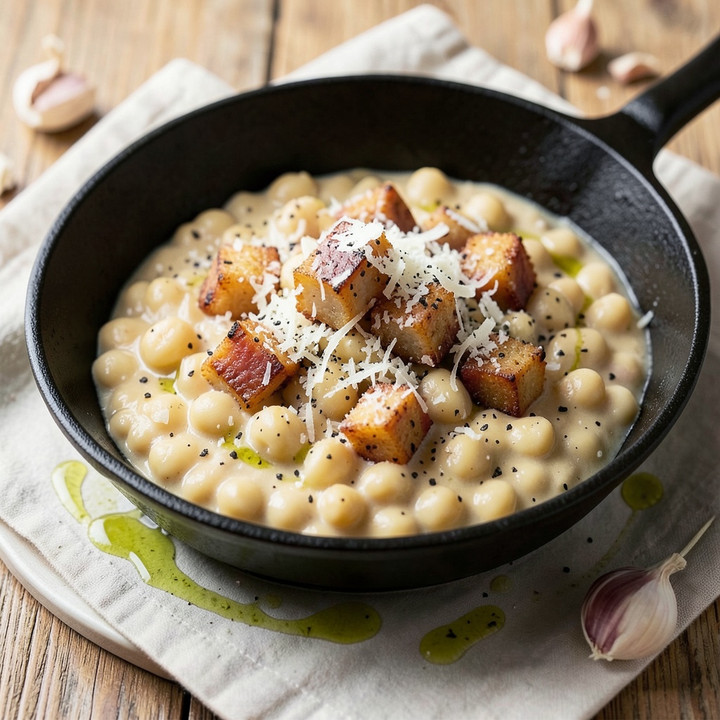 One-Pan Pasta alla Gricia Inspired Bean Protein