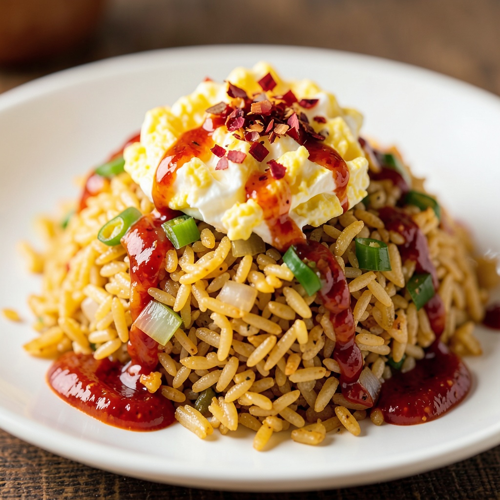 Spicy Red Chilli Egg Fried Rice