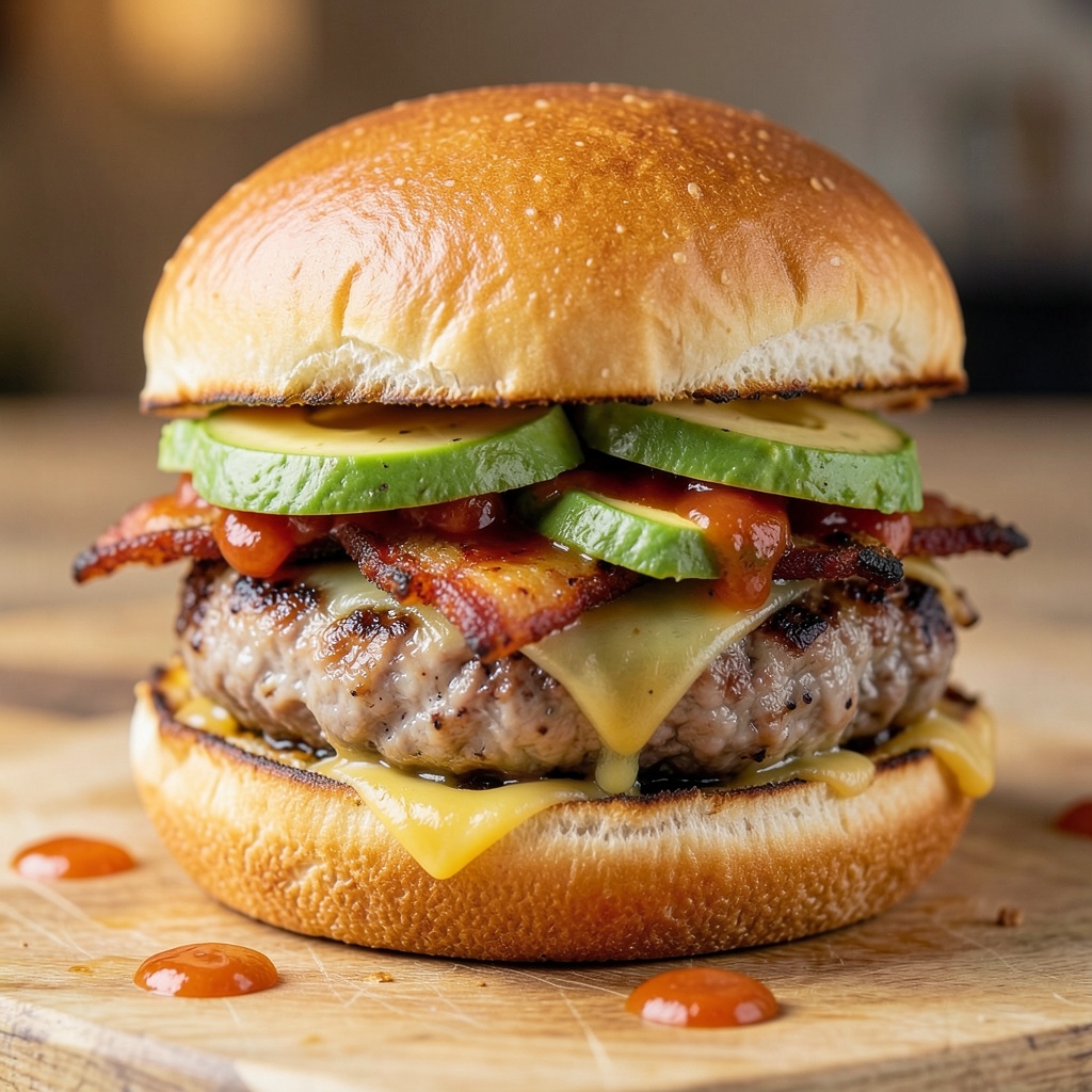 Süçuk & Avocado Chicken Burger Melt