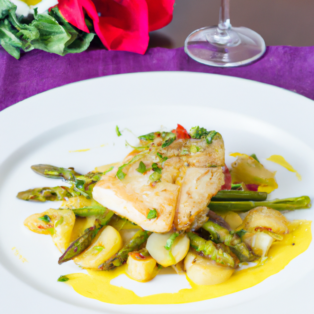 Fish Fillet with Potato and Asparagus