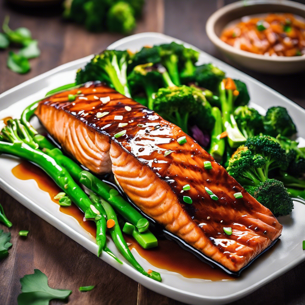 Teriyaki Salmon with Steamed Vegetables