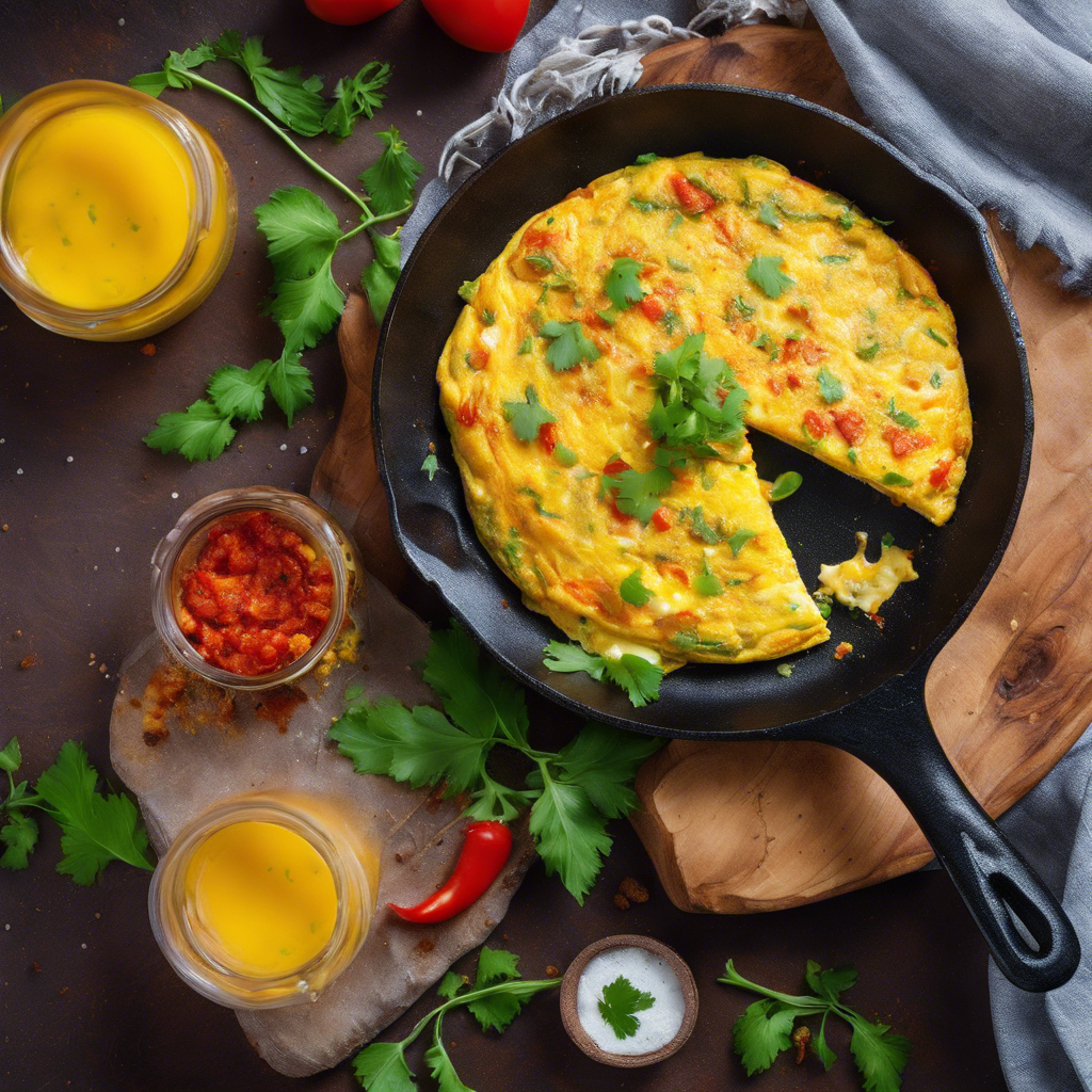 Indian Masala Cheese Omelette