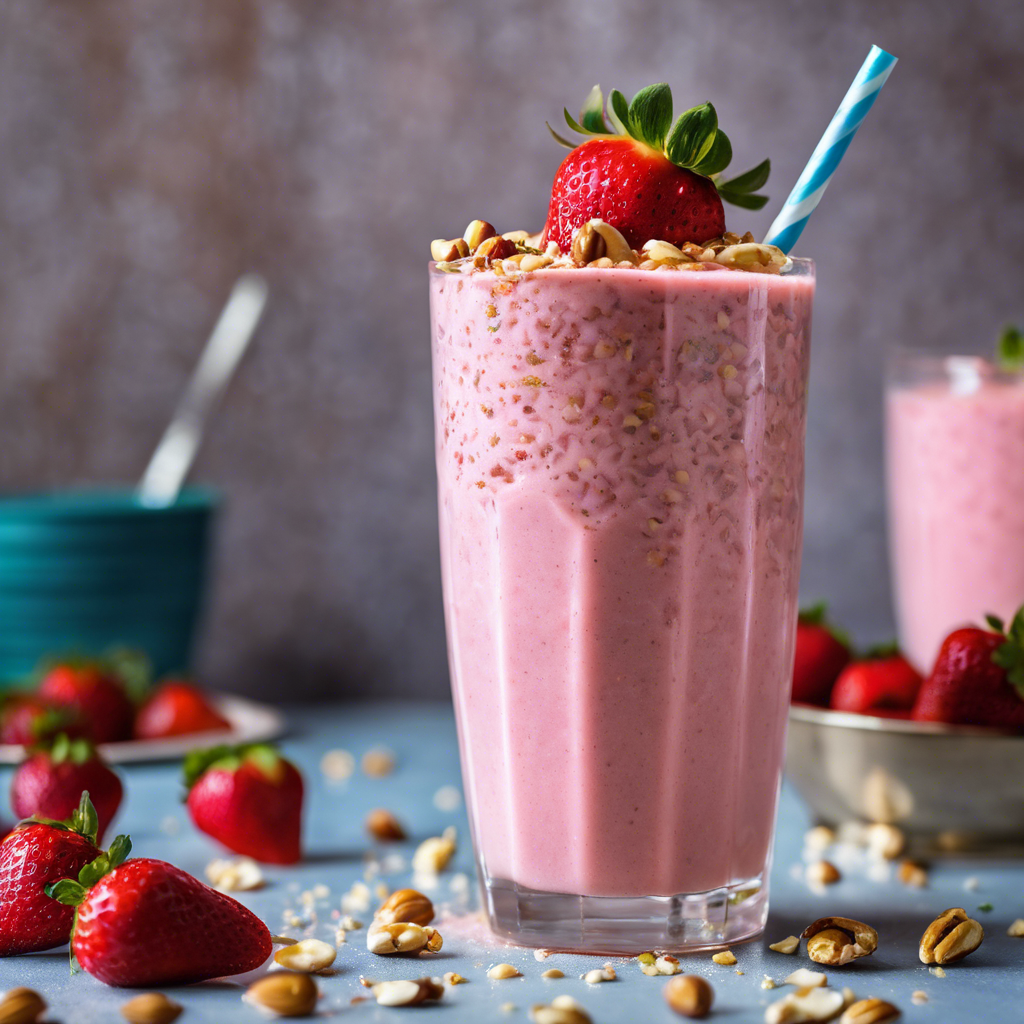 Nutty Strawberry Yogurt Smoothie