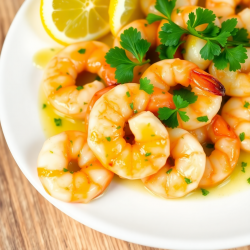 Garlic Butter Shrimp with Lemon