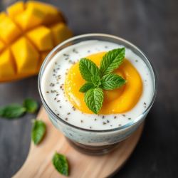 Chia and Basil Seed Tropical Pudding